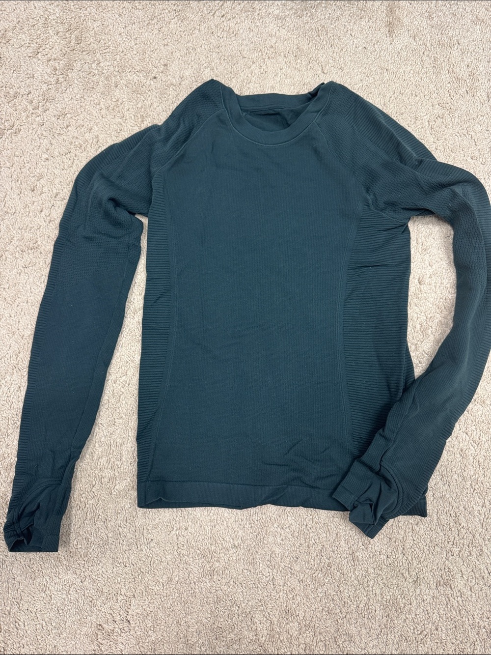 Athleta warm running top. Dark green.